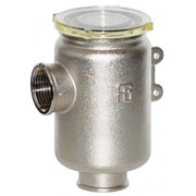 Water strainer "Tirreno" series with Grilamid TR55 see-thru cover     Nickel-plated brass