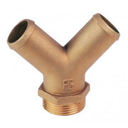 Y-shaped hose connector with male head     Yellow brass