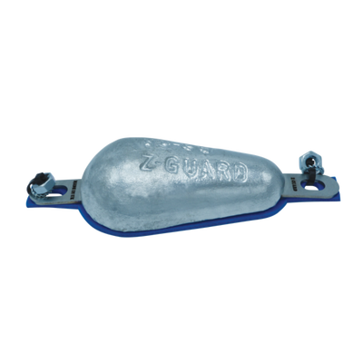 Aluminium Pear shaped Hull Anode 0.86 Kgs Nominal Net Weight Kit